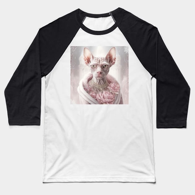 Pink Rosey Sphynx Baseball T-Shirt by Enchanted Reverie